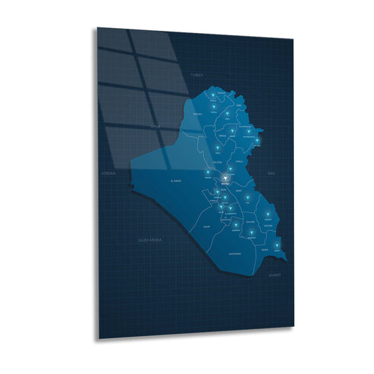 Iraq map with modern design Wall Decor 