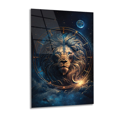 Lion Wall Art, Animal Wall Art, Glass Printing, Extra Large Wall Art 