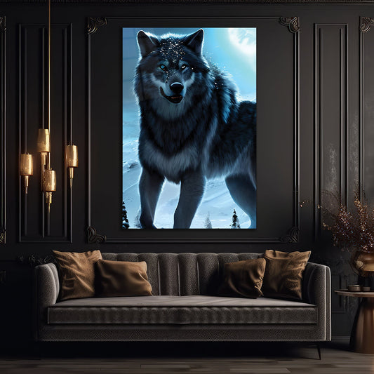 Wolf Glass Wall Art, Tempered Glass Art, Home Wall Decor, Office Wall Decor 