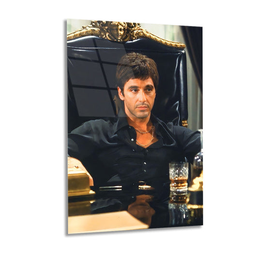Scarface Tony Montana glass wall art 