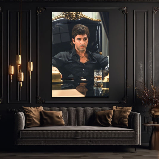 Scarface Tony Montana glass wall art 
