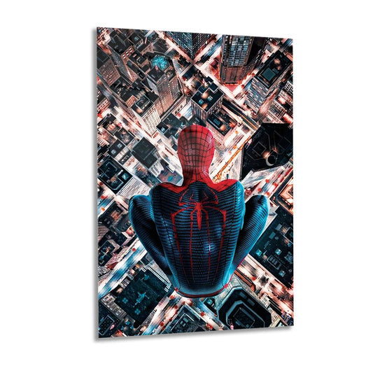 Superman with skyscrapers glass wall art 