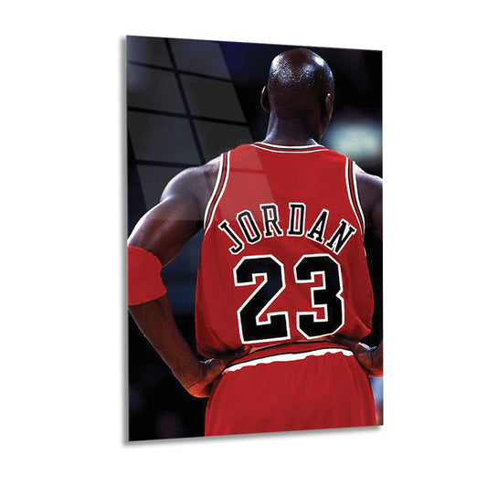 Michael Jordan 23 - Glass Wall Art