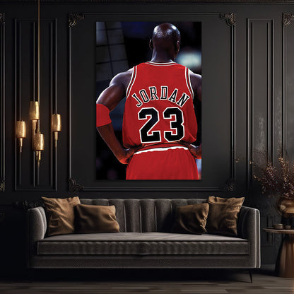 Michael Jordan 23 - Glass Wall Art