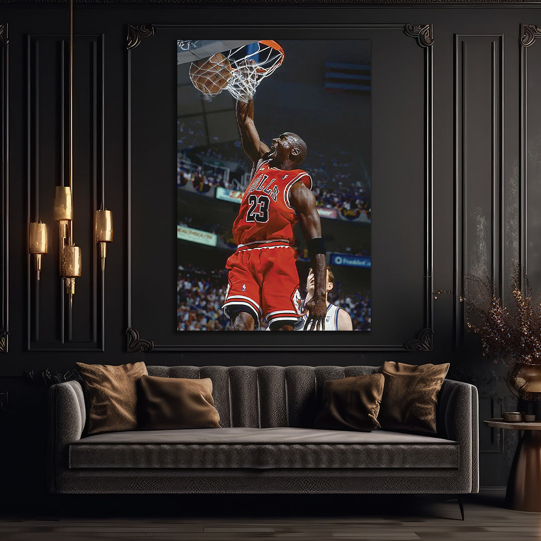 Michael Jordan 23 - Glass Wall Art