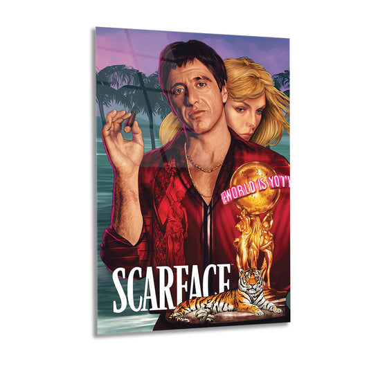 Scarface Glass wall art high resolution