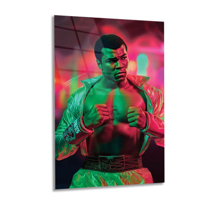 Muhammad Ali Clay Glass Wall Art