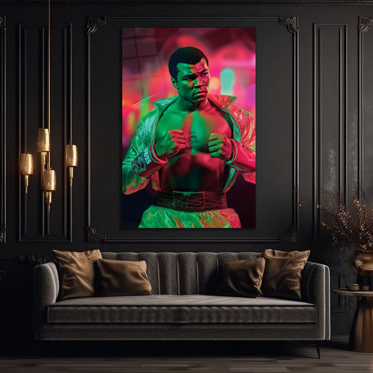 Muhammad Ali Clay Glass Wall Art