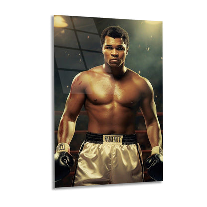 Muhammad Ali Clay Glass wall art