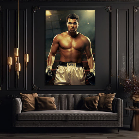 Muhammad Ali Clay Glass wall art