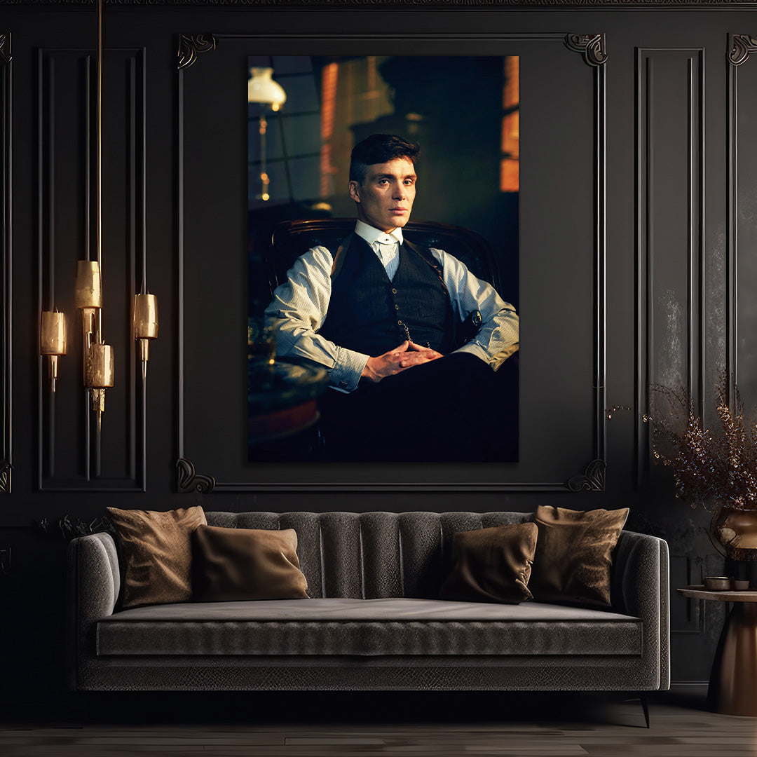 Tommy Shelby Glass wall art