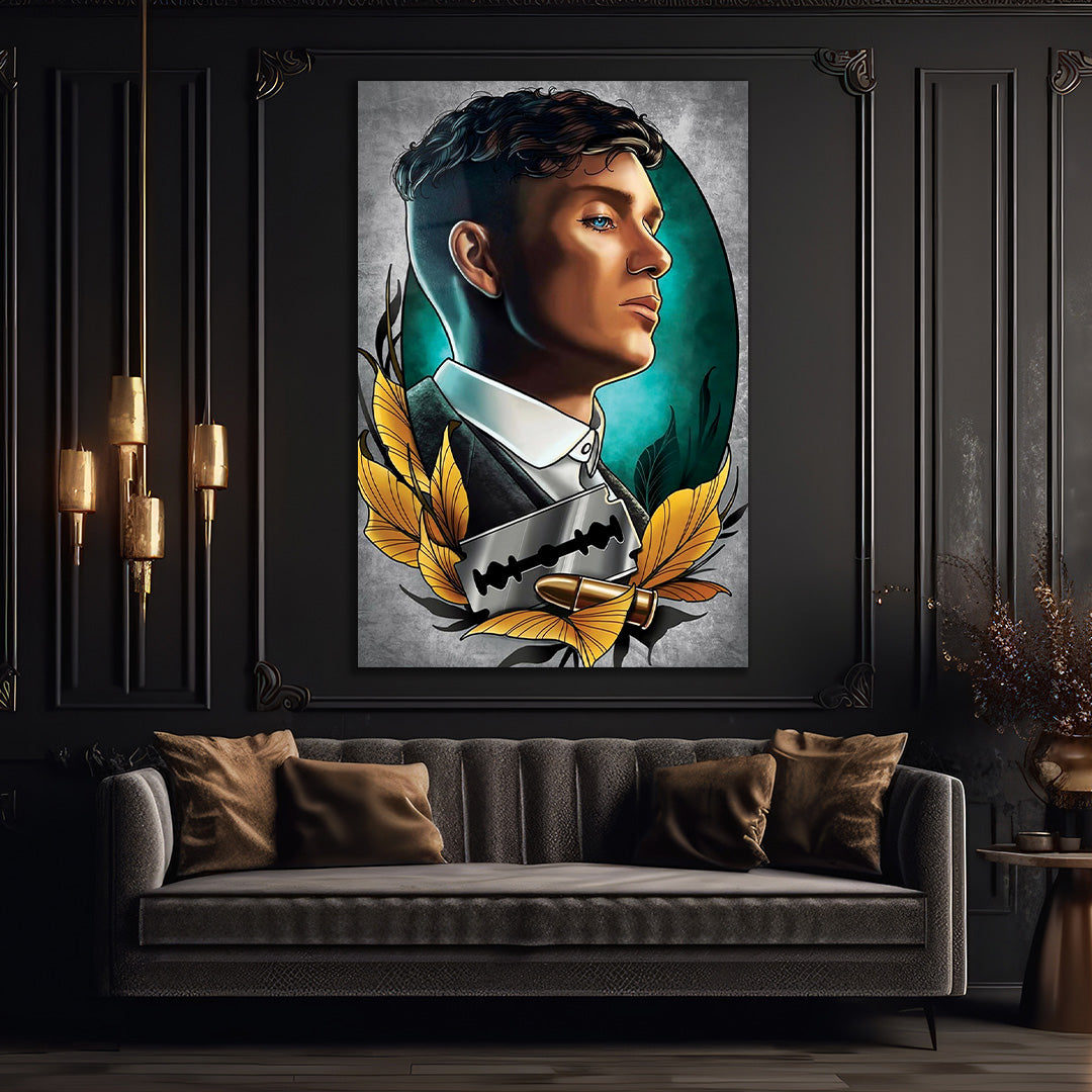 The Peaky Blinde Glass wall art