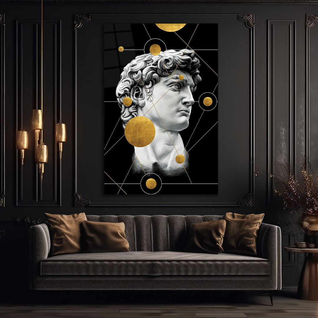 Sculpture Modern Art Glass Wall Painting