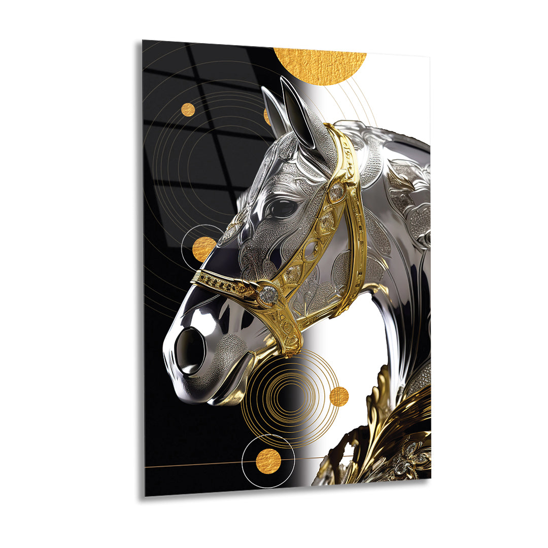 Modern Horse Design - Glass Painting