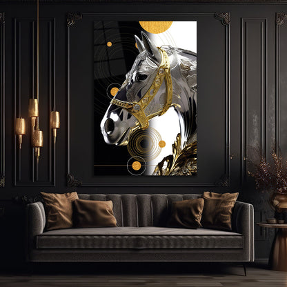 Modern Horse Design - Glass Painting