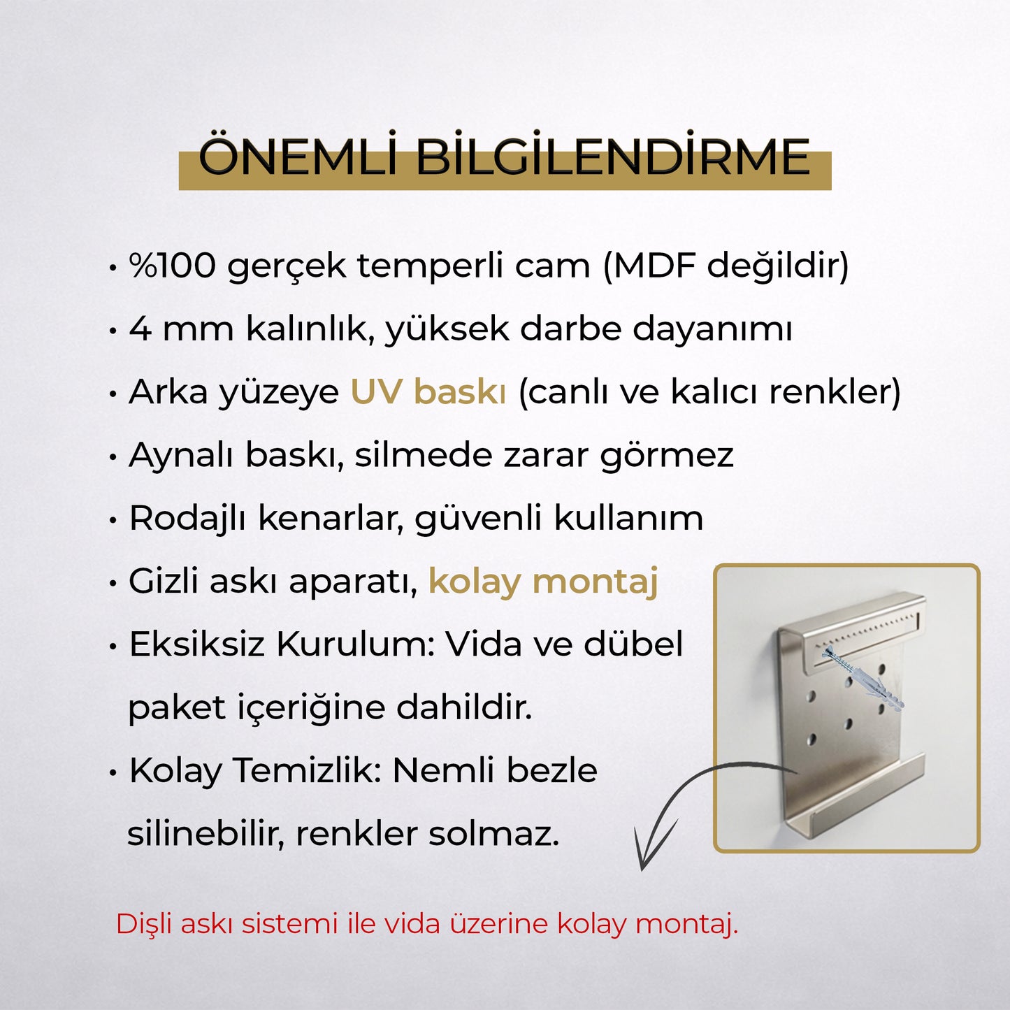 Altın Ormanda Yürüyen Kurt Cam Tablo